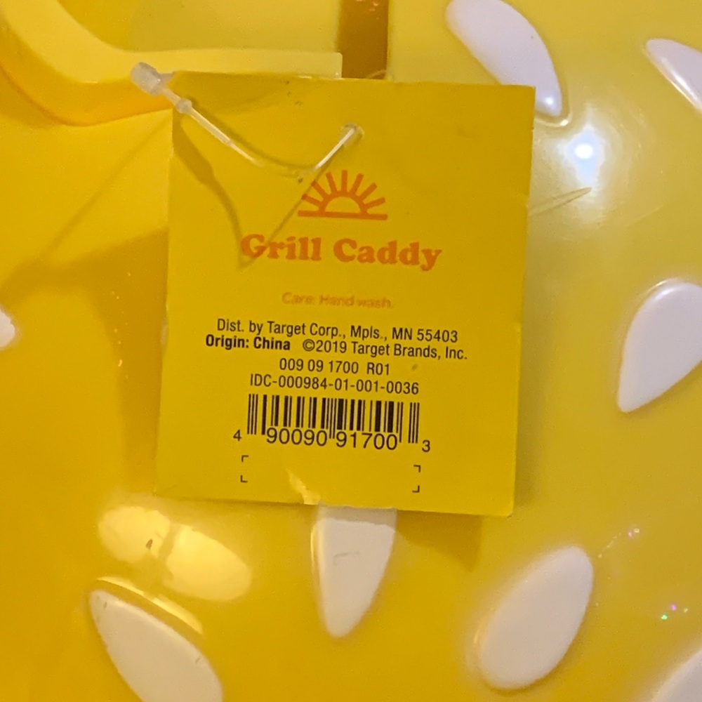 NWT Fun and Adorable Sun Squad Hamburger Grill Caddy Yellow Durable Plastic - Picture 6 of 12